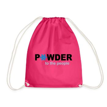snow - Drawstring Bag - fuchsia - Front