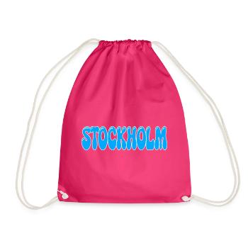 Stockholm Retro Groovy Sky Blue - Turnbeutel - Fuchsia - Vorne
