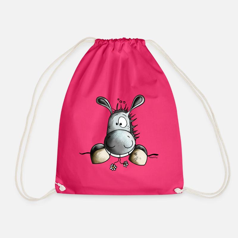 Sweet Donkey - Drawstring Bag - fuchsia