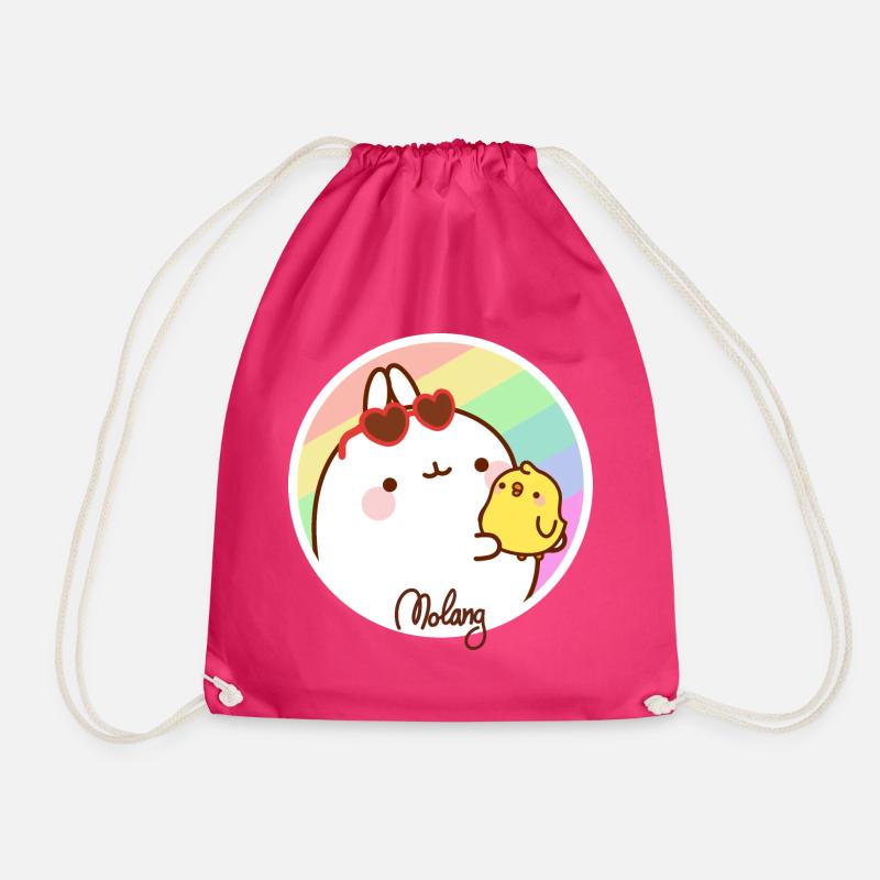 Molang Piu Piu Regenbogen - Turnbeutel - Fuchsia