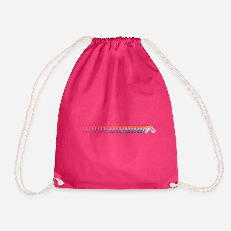 Retro-Radfahren - Turnbeutel - Fuchsia