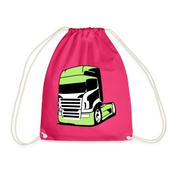 Striking V8 truck - Drawstring Bag - fuchsia - Front