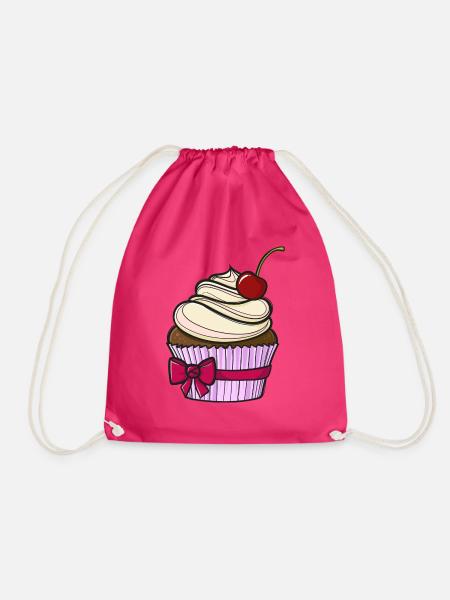 Sweet comic Cupcake - Turnbeutel - Fuchsia