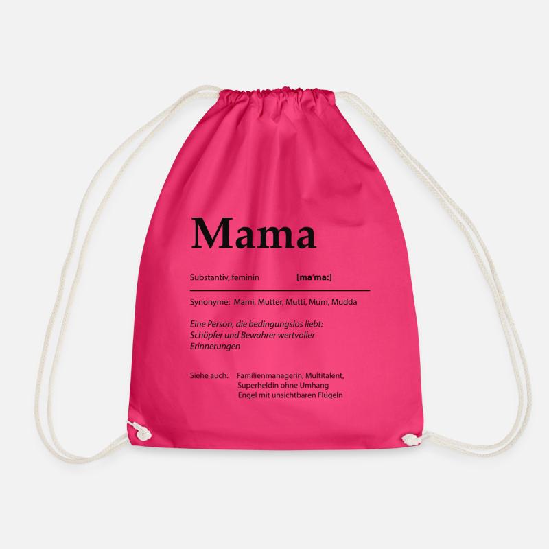 Mama Bedeutung - Turnbeutel - Fuchsia