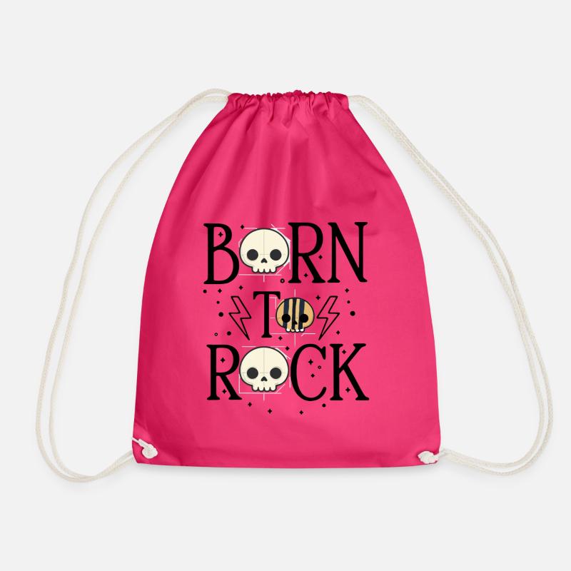 Born to Rock - Drawstring Bag - fuchsia