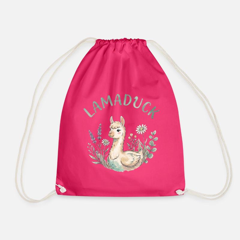 LamaDuck Original - Drawstring Bag - fuchsia