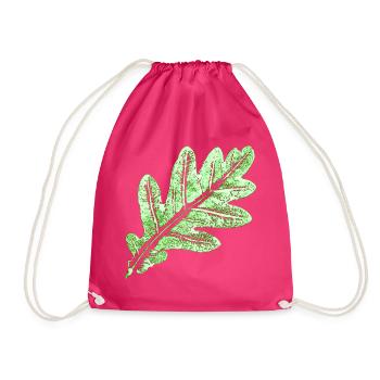 Eichenblatt / Blätter Botanik & Natur Design - Turnbeutel - Fuchsia - Vorne