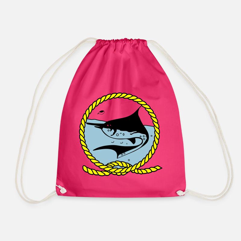 Leawaka Haria logo - Drawstring Bag - fuchsia