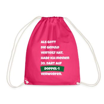 Dart vs. Geduld - Turnbeutel - Fuchsia - Vorne
