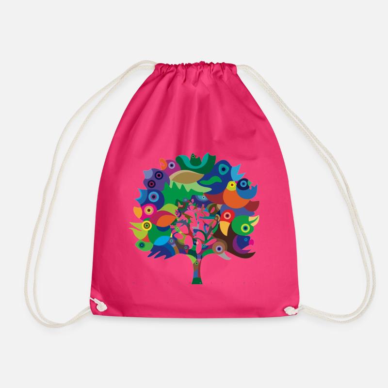 Overbirded Tree - Turnbeutel - Fuchsia