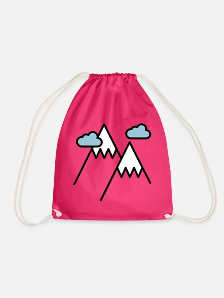 Der Berg ruft - Turnbeutel - Fuchsia