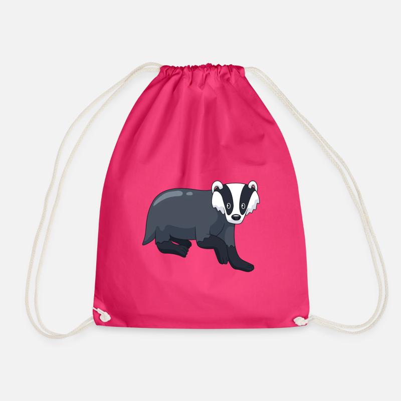 Der Dachs süßes Geschenk - Turnbeutel - Fuchsia