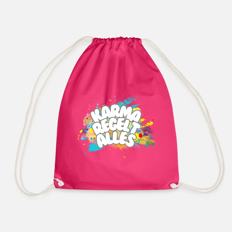 Karma regelt Alles - Turnbeutel - Fuchsia