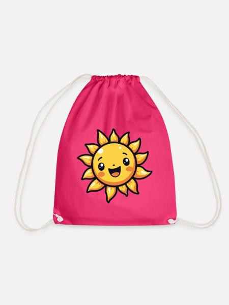 Lachende Sonne – Gute-Laune-Garantie - Turnbeutel - Fuchsia