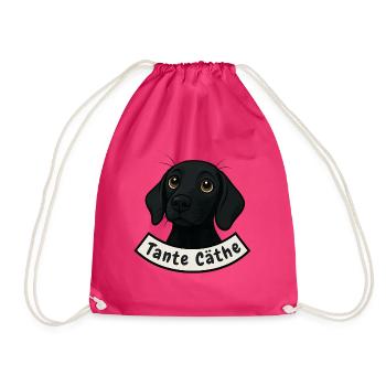 Schweißhund Tante Cäthe - Turnbeutel - Fuchsia - Vorne