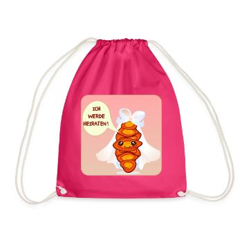 FRANZBRÖTCHEN BRAUT - Turnbeutel - Fuchsia - Vorne