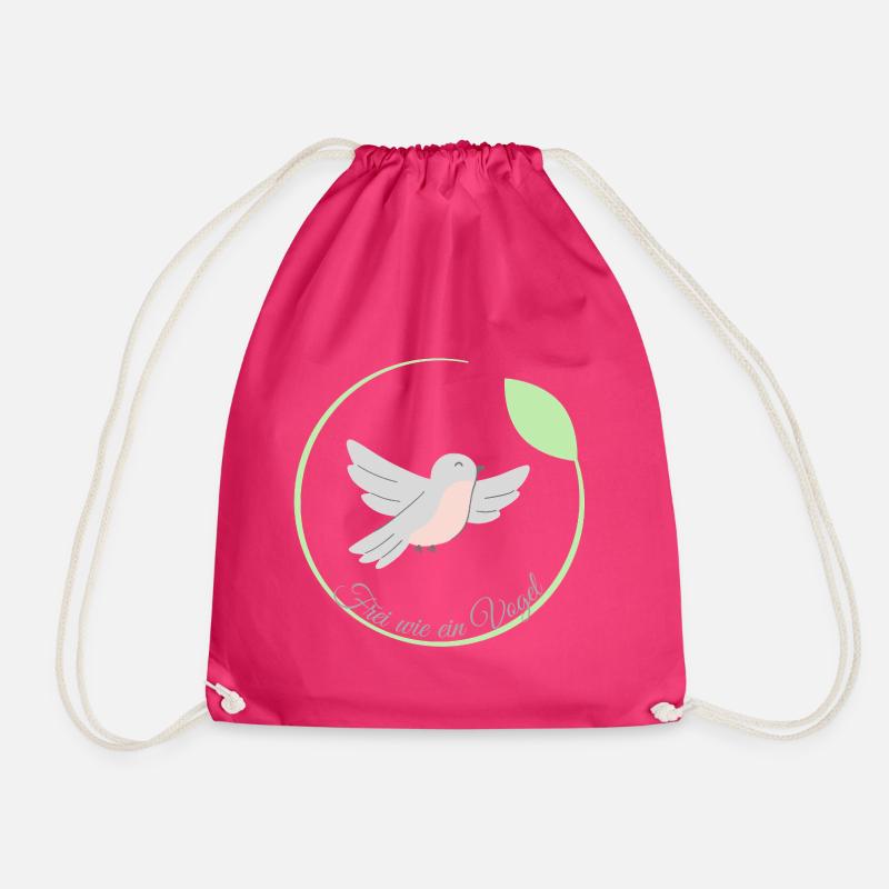 Frei wie ein Vogel - Turnbeutel - Fuchsia