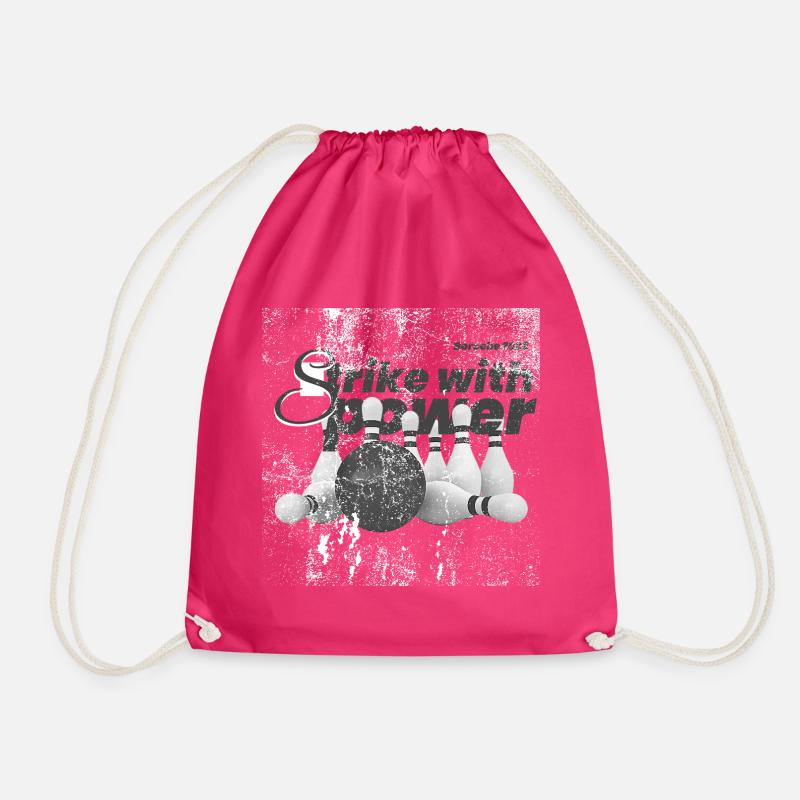 Power Strike Bowling Grunge - Turnbeutel - Fuchsia