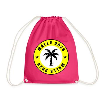 Malle 2026 Palm Tree Circle - Drawstring Bag - fuchsia - Front