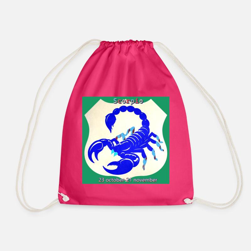 scorpion - Drawstring Bag - fuchsia