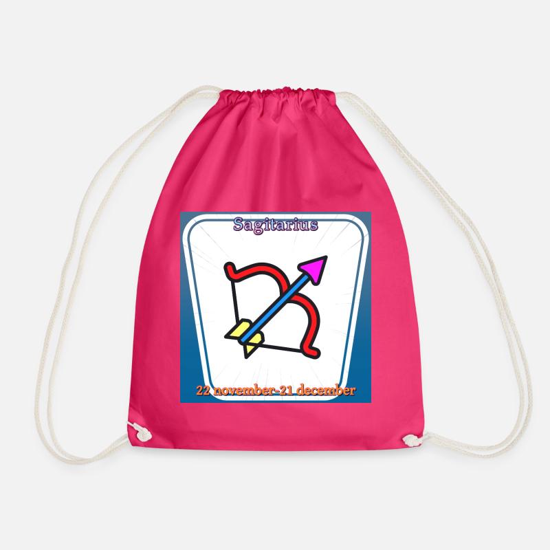 Sagittarius - Drawstring Bag - fuchsia