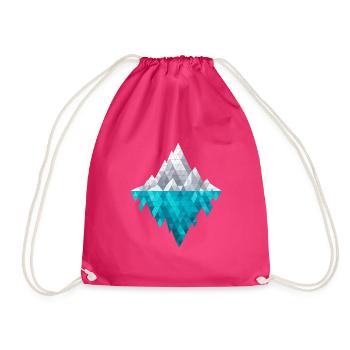 Eisiger Geometrie-Diamant - Turnbeutel - Fuchsia - Vorne