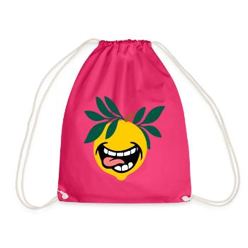  Saure Zitronen - Turnbeutel - Fuchsia - Vorne