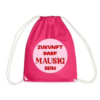 Mausige Zukunft - Turnbeutel - Fuchsia - Vorne