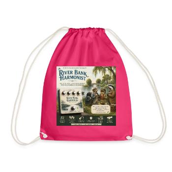 The River Bank Harmonist – ein literarisches Gitarrenpedal - Turnbeutel - Fuchsia - Vorne
