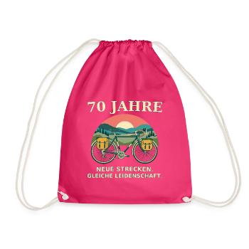 70 Jahre Fahrradliebe - Turnbeutel - Fuchsia - Vorne
