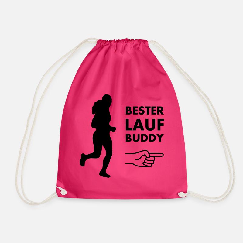 Bester Laufbuddy - Turnbeutel - Fuchsia