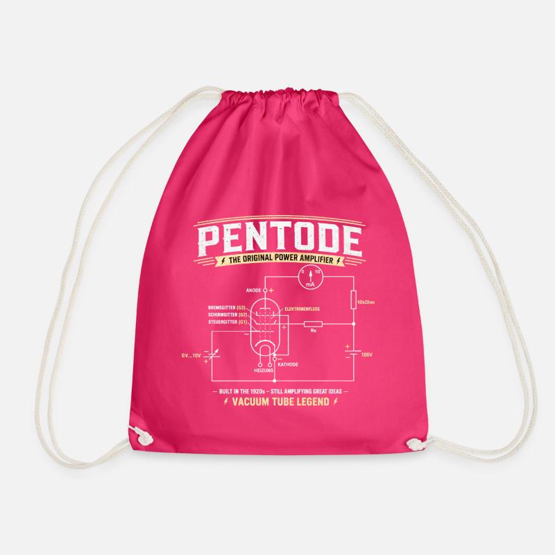 Pentode - Eine Legende der Röhrenelektronik - Turnbeutel - Fuchsia