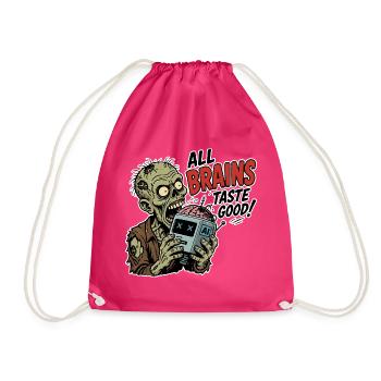 Zombie KI Halloween - Turnbeutel - Fuchsia - Vorne