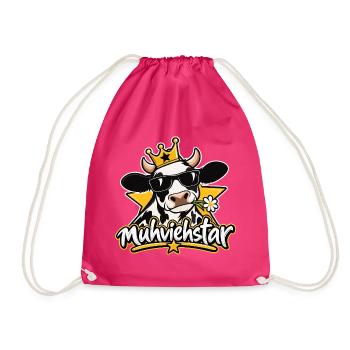 Muhviehstar - Moviestar - Born to be a Star! - Turnbeutel - Fuchsia - Vorne