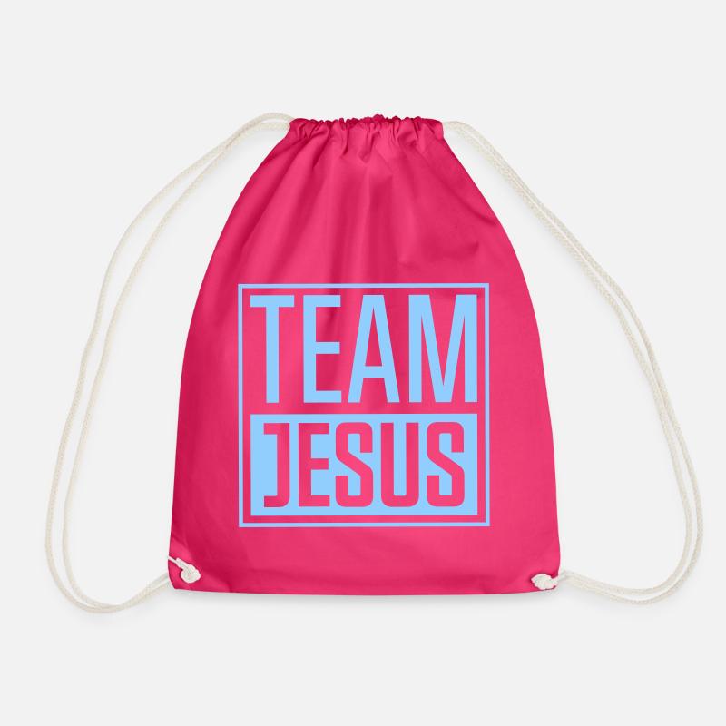 Team Jesus - Drawstring Bag - fuchsia