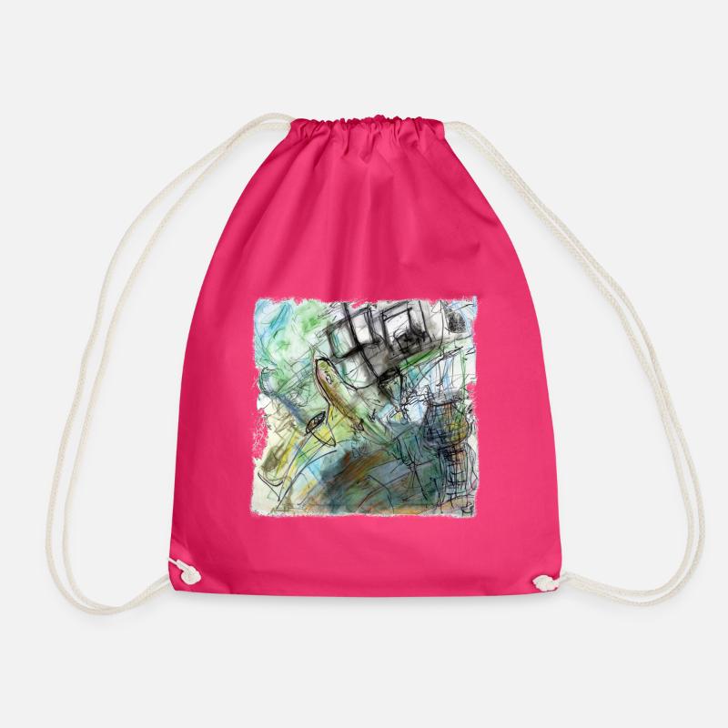 Airplane - Turnbeutel - Fuchsia