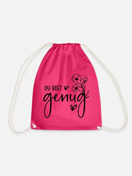 Du bist genug  - Turnbeutel - Fuchsia