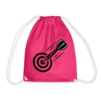 Fliegender Dartpfeil Icon - Turnbeutel - Fuchsia - Vorne