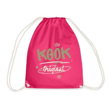 Kook Original trendiger minimalistischer Boho - Turnbeutel - Fuchsia - Vorne