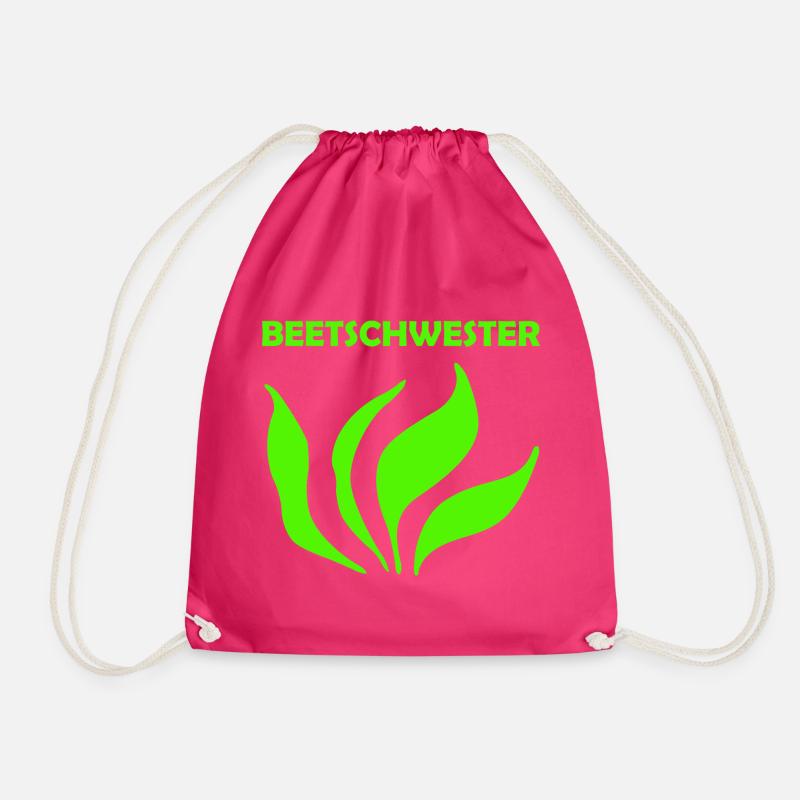 Bed sister - Drawstring Bag - fuchsia