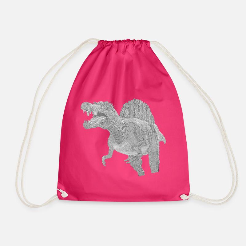 Spinosaurus - Drawstring Bag - fuchsia