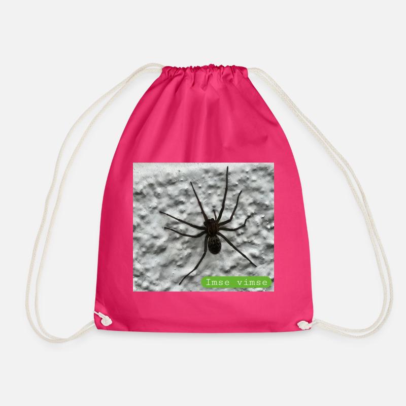 spider - Drawstring Bag - fuchsia