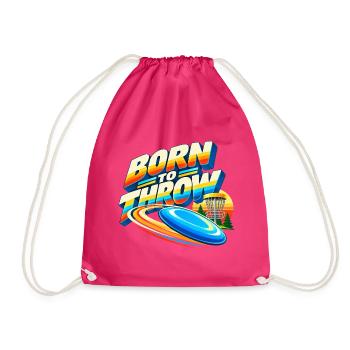 Born to Throw Frisbee - Turnbeutel - Fuchsia - Vorne