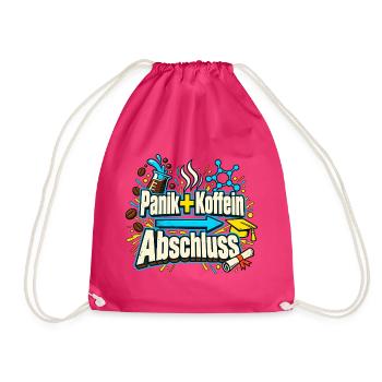 Abi Abschluss Prüfungsstress Koffein Nerd Humor - Turnbeutel - Fuchsia - Vorne