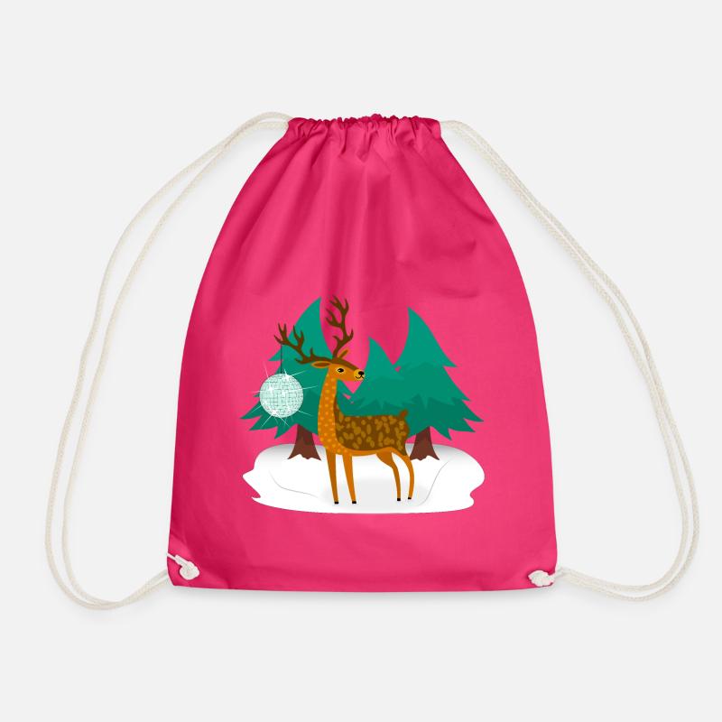 Disco Hirsch - Turnbeutel - Fuchsia