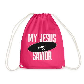 Mein Jesus mein Retter  - Turnbeutel - Fuchsia - Vorne