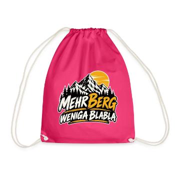 mehr Berg weniga blabla - für echte Wanderer - Turnbeutel - Fuchsia - Vorne