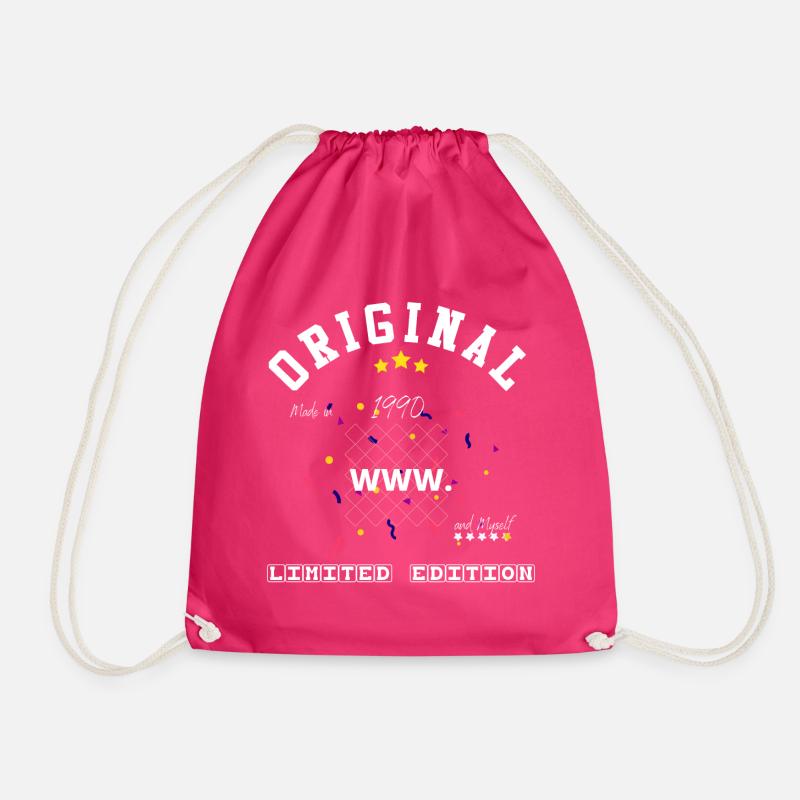 Year 1990 - Drawstring Bag - fuchsia