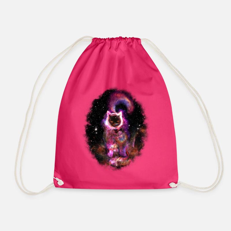 Das Schwarze Loch, bekannt als deine Katze - Turnbeutel - Fuchsia