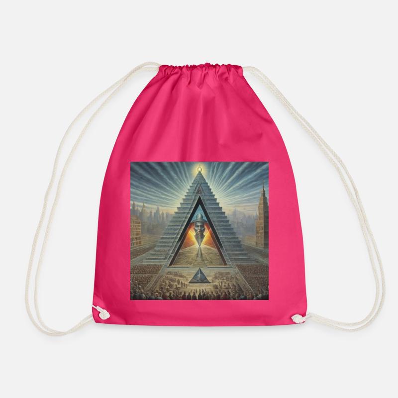 Assimilate - Drawstring Bag - fuchsia